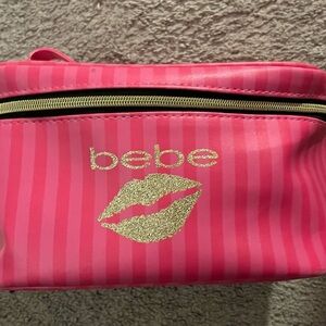 Bebe Pink Striped Bag